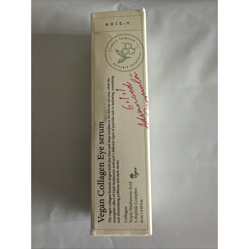AXIS Y Vegan Collagen Eye Serum Dark Circle Wrinkle Hyaluronic 0.33oz Exp 4/2028